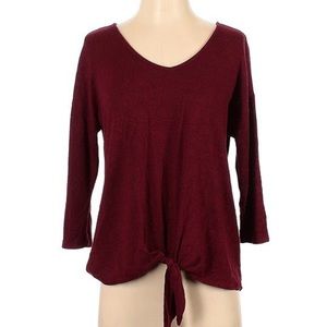 Green Envelope Adorable Tie Front Sweater Size M